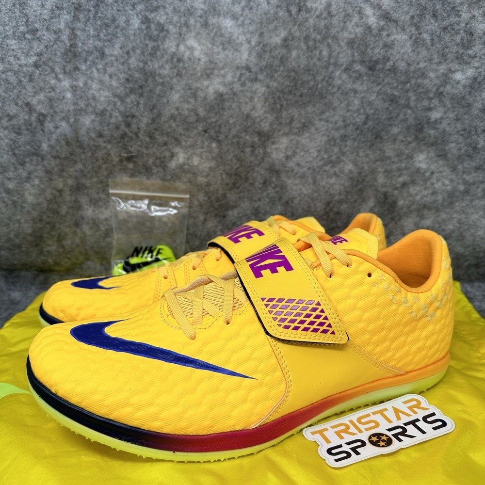 Nike High Jump Elite Track Shoes Mens Size 10.5 Yellow Citron Pulse FZ9636-800